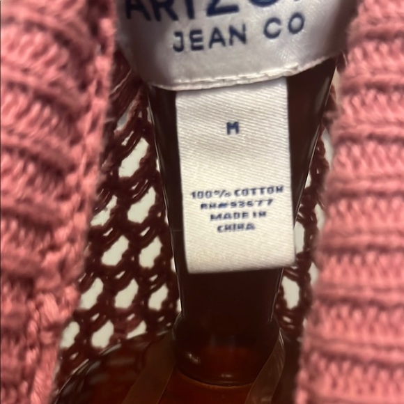 Arizona Pink Open-Knit Women's Sweater - Picture 4 of 4